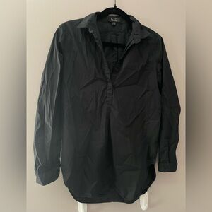 AYR Black Cotton Half-Button-Down Tunic Size Small